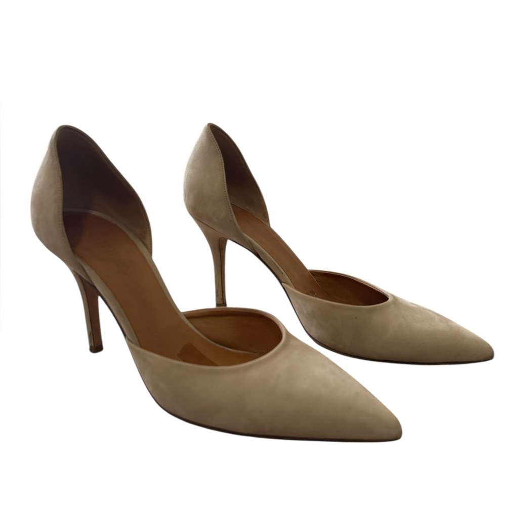 VINCE NEUTRAL TAN POINTED TOE SUEDE PUMPS SIZE 8.5